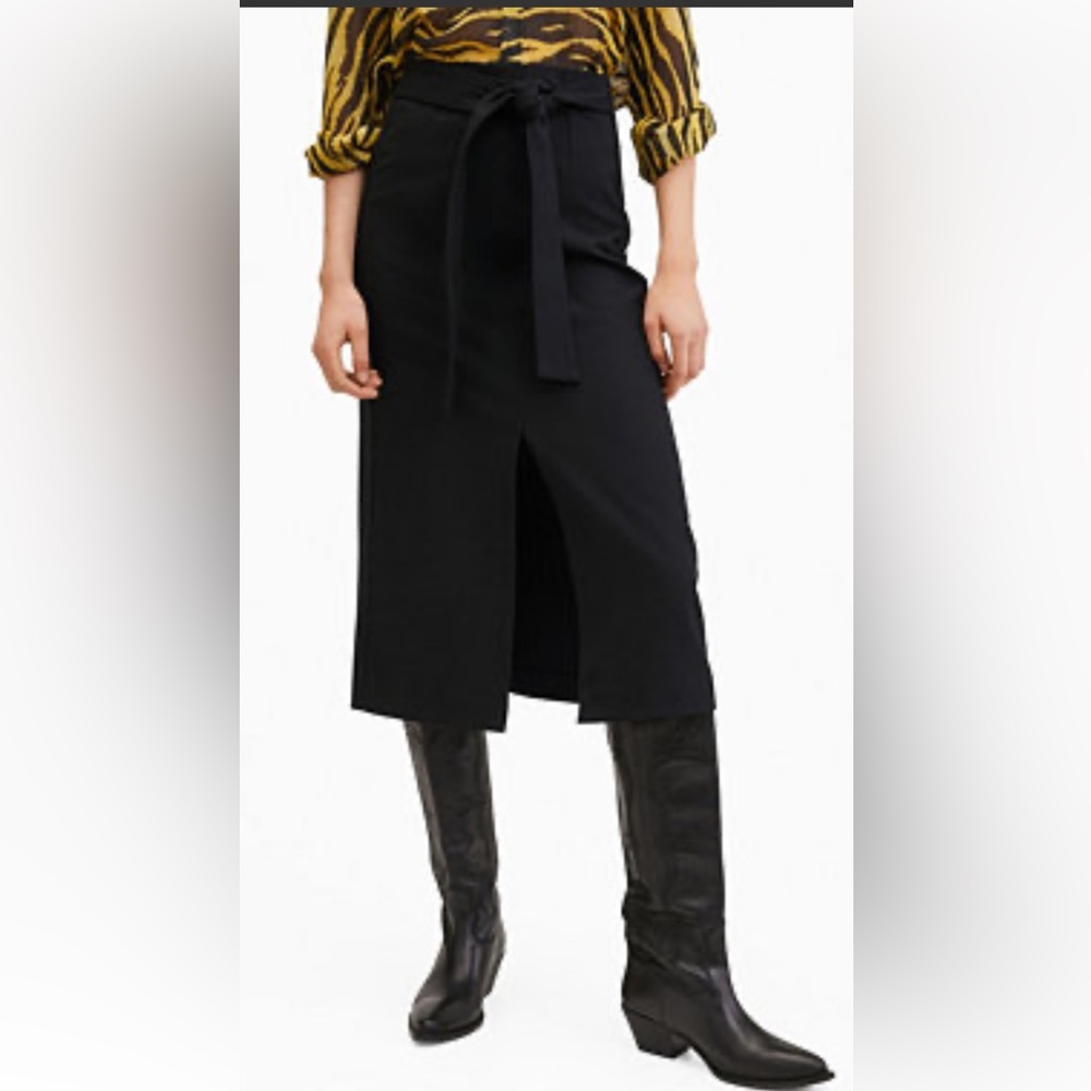 MANGO Women's Slit Hem Skirt